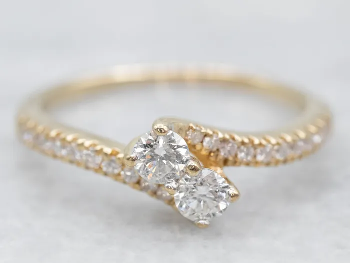 Market Square Jewelers Modern Polished Gold Diamond Bypass Engagement Ring Rings Market Square Jewelers Modern Polished Gold Diamond Bypass Engagement Ring Rings