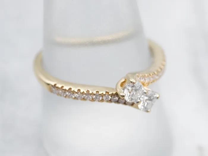 Market Square Jewelers Modern Polished Gold Diamond Bypass Engagement Ring Rings Market Square Jewelers Modern Polished Gold Diamond Bypass Engagement Ring Rings