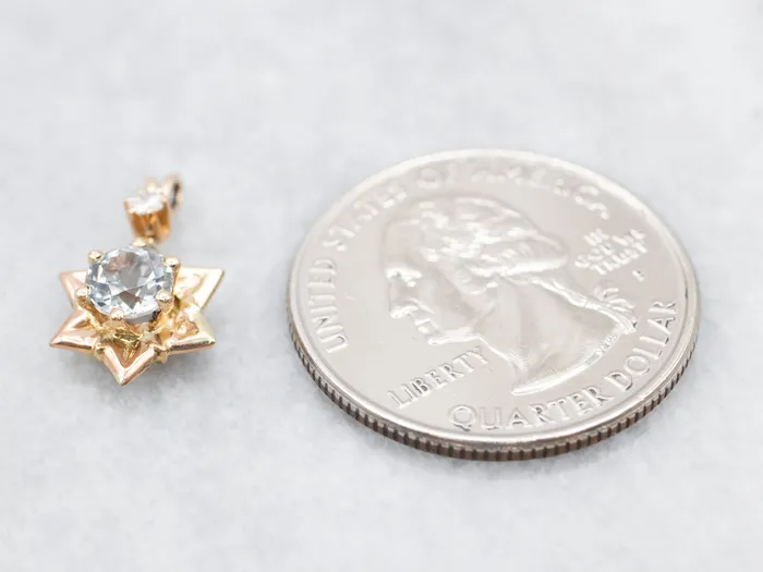 Market Square Jewelers Necklaces Aquamarine and Diamond Star Pendant Market Square Jewelers Necklaces Aquamarine and Diamond Star Pendant