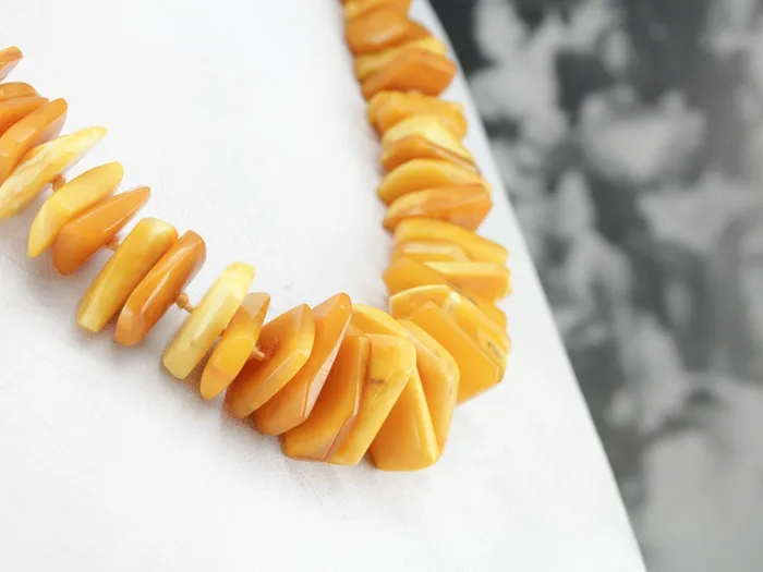 Market Square Jewelers Necklaces Graduated Chunky Amber Beaded Necklace Market Square Jewelers Necklaces Graduated Chunky Amber Beaded Necklace