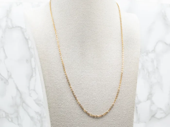 Market Square Jewelers Necklaces Long 18Karat Gold Cable Chain