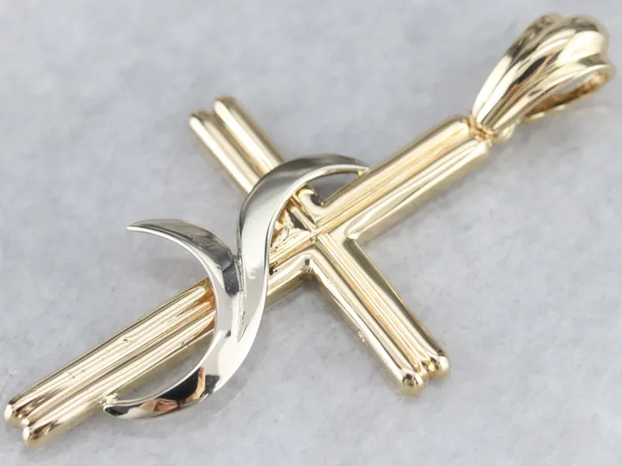 Market Square Jewelers Necklaces Modernist Gold Cross Pendant Market Square Jewelers Necklaces Modernist Gold Cross Pendant