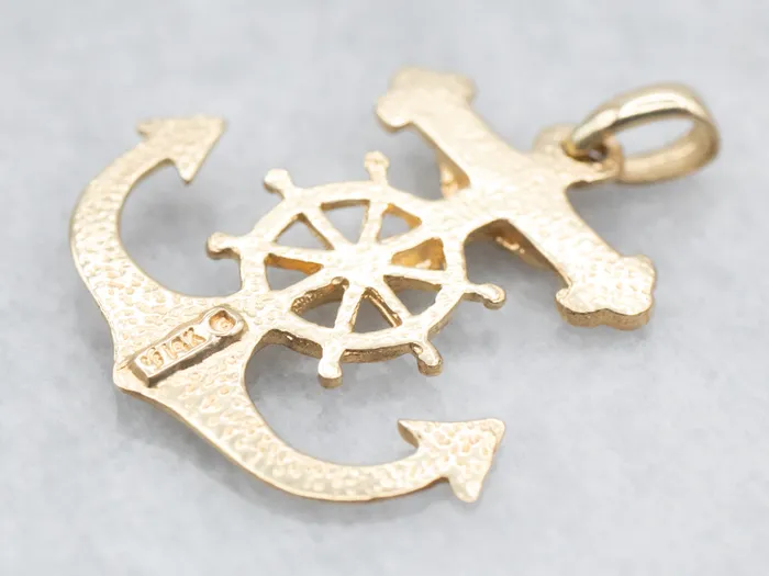 Market Square Jewelers Necklaces Yellow Gold Mariners Cross Anchor and Crucifix Pendant Market Square Jewelers Necklaces Yellow Gold Mariners Cross Anchor and Crucifix Pendant