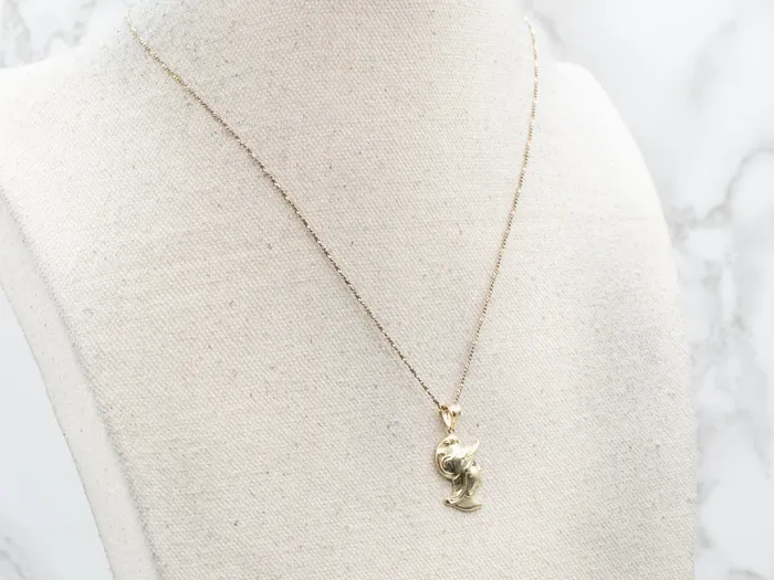 Market Square Jewelers Necklaces Yellow Gold Soldier Pendant with Diamond Accents
