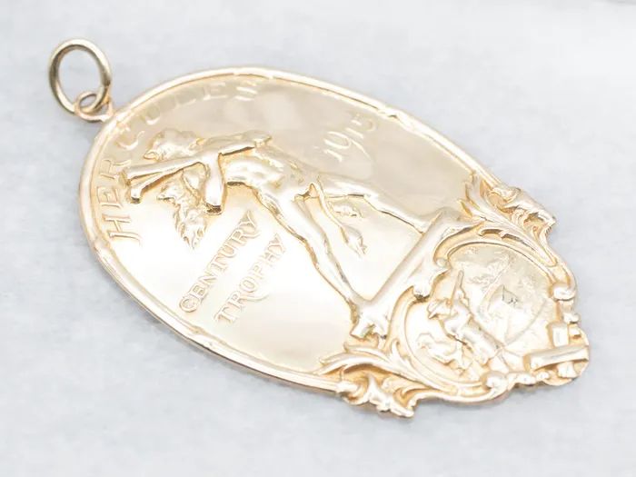 Market Square Jewelers PreStyled Sets Gold Hercules Trophy Medal Pendant Market Square Jewelers PreStyled Sets Gold Hercules Trophy Medal Pendant