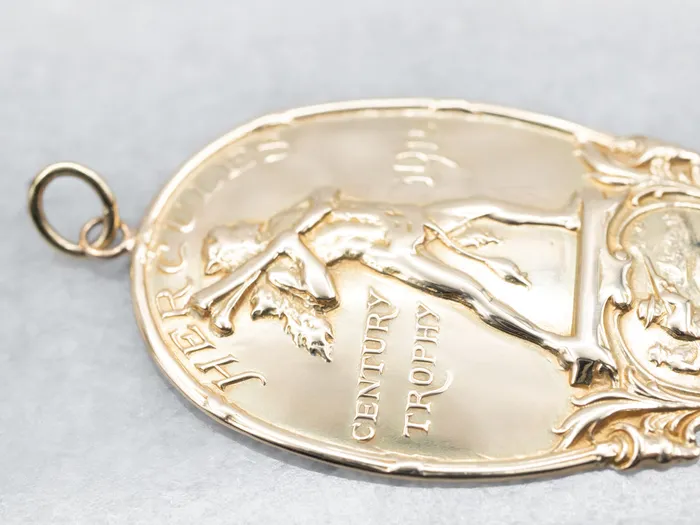 Market Square Jewelers PreStyled Sets Gold Hercules Trophy Medal Pendant Market Square Jewelers PreStyled Sets Gold Hercules Trophy Medal Pendant