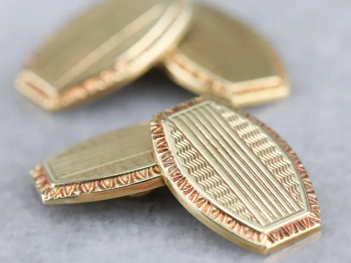 Market Square Jewelers PreStyled Sets Yellow Gold Retro Era Cufflinks Market Square Jewelers PreStyled Sets Yellow Gold Retro Era Cufflinks