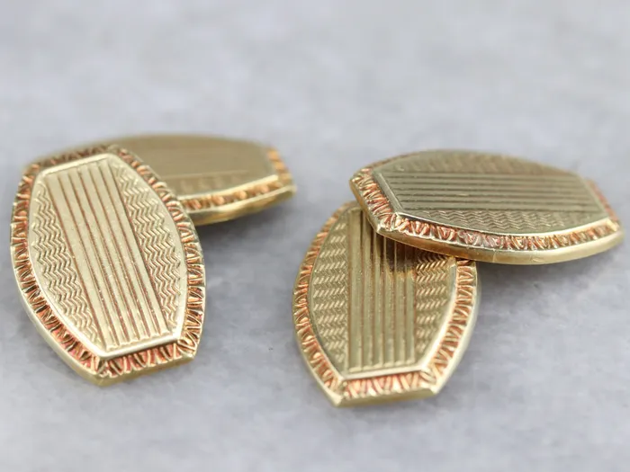 Market Square Jewelers PreStyled Sets Yellow Gold Retro Era Cufflinks Market Square Jewelers PreStyled Sets Yellow Gold Retro Era Cufflinks