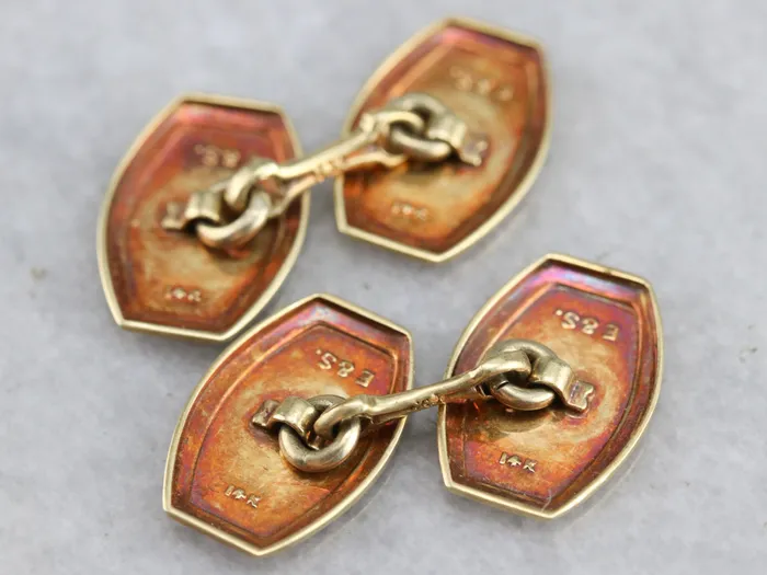 Market Square Jewelers PreStyled Sets Yellow Gold Retro Era Cufflinks Market Square Jewelers PreStyled Sets Yellow Gold Retro Era Cufflinks