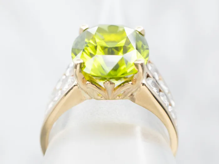 Market Square Jewelers Rings Bold Peridot and Diamond Cocktail Ring Market Square Jewelers Rings Bold Peridot and Diamond Cocktail Ring
