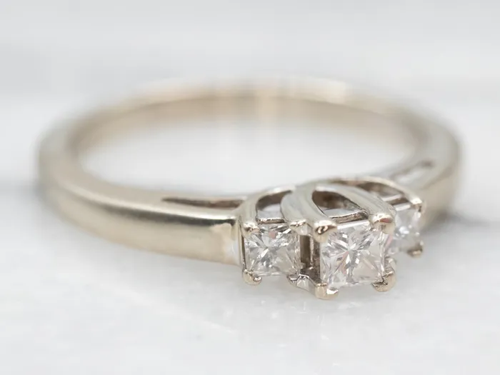 Market Square Jewelers Rings Elegant Three Stone Diamond Engagement Ring