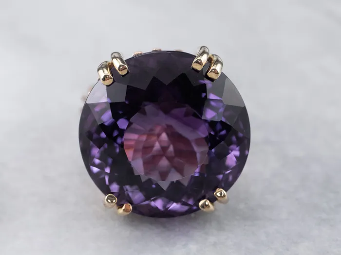Market Square Jewelers Rings Gold Amethyst Statement Ring