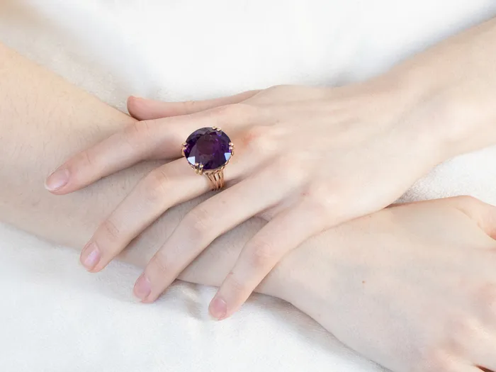Market Square Jewelers Rings Gold Amethyst Statement Ring Market Square Jewelers Rings Gold Amethyst Statement Ring
