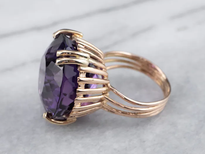 Market Square Jewelers Rings Gold Amethyst Statement Ring Market Square Jewelers Rings Gold Amethyst Statement Ring