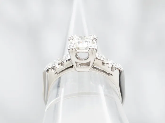 Market Square Jewelers Rings Retro European Cut Diamond Engagement Ring