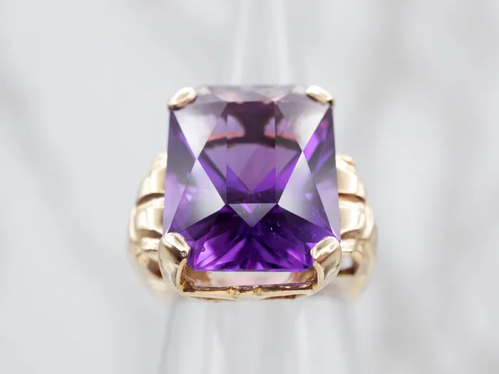 Market Square Jewelers Rings Stunning Yellow Gold Amethyst Solitaire Cocktail Ring Market Square Jewelers Rings Stunning Yellow Gold Amethyst Solitaire Cocktail Ring