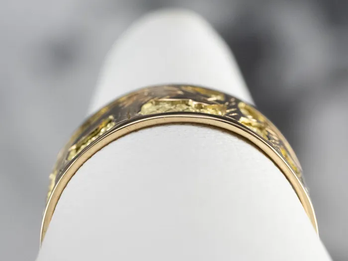 Market Square Jewelers Rings Two Tone 18K Gold African Safari Cigar Band Market Square Jewelers Rings Two Tone 18K Gold African Safari Cigar Band