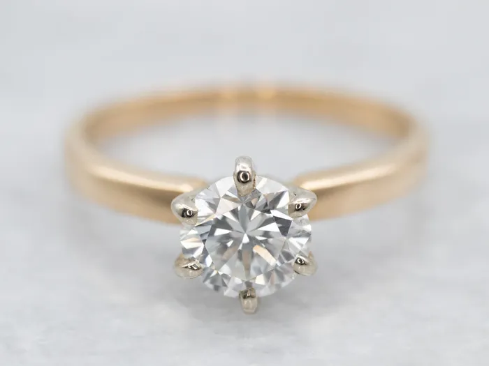 Market Square Jewelers Rings Two Tone Gold Diamond Solitaire Engagement Ring Market Square Jewelers Rings Two Tone Gold Diamond Solitaire Engagement Ring