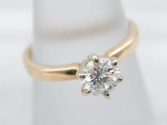 Market Square Jewelers Rings Two Tone Gold Diamond Solitaire Engagement Ring Market Square Jewelers Rings Two Tone Gold Diamond Solitaire Engagement Ring