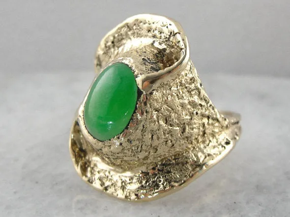 Market Square Jewelers Rings Unusual Jade Statement Ring Chunky Yellow Gold Setting Market Square Jewelers Rings Unusual Jade Statement Ring Chunky Yellow Gold Setting