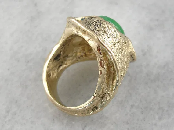 Market Square Jewelers Rings Unusual Jade Statement Ring Chunky Yellow Gold Setting Market Square Jewelers Rings Unusual Jade Statement Ring Chunky Yellow Gold Setting