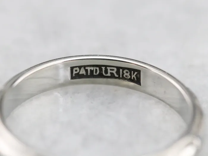 Market Square Jewelers Rings Vintage 18K White Gold Wedding Band Market Square Jewelers Rings Vintage 18K White Gold Wedding Band