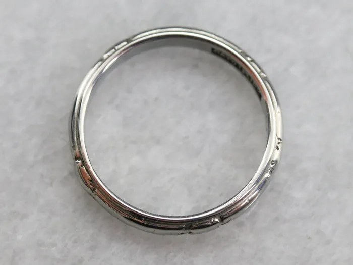 Market Square Jewelers Rings Vintage 18K White Gold Wedding Band Market Square Jewelers Rings Vintage 18K White Gold Wedding Band