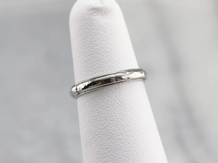 Market Square Jewelers Rings Vintage 18K White Gold Wedding Band Market Square Jewelers Rings Vintage 18K White Gold Wedding Band