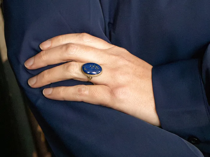 Market Square Jewelers Rings Vintage Gold Filigree Lapis Cocktail Ring