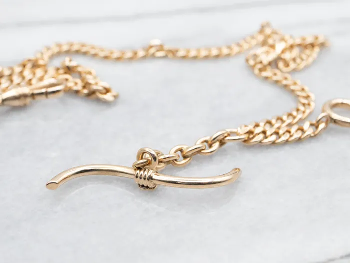 Market Square Jewelers Watches Antique Gold TBar Pocket Watch Chain