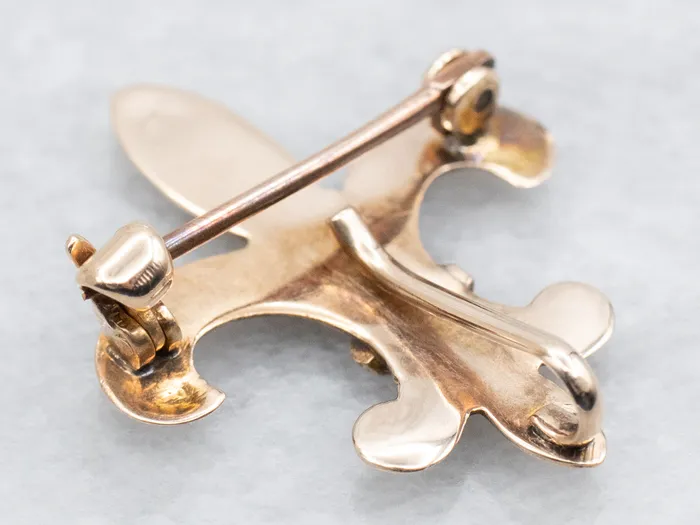 Market Square Jewelers Watches Fleur de Lis Gold Watch Pin