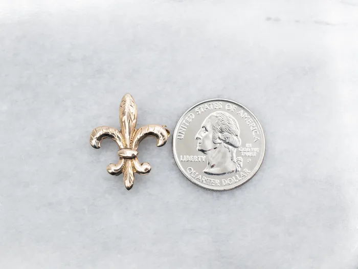 Market Square Jewelers Watches Fleur de Lis Gold Watch Pin