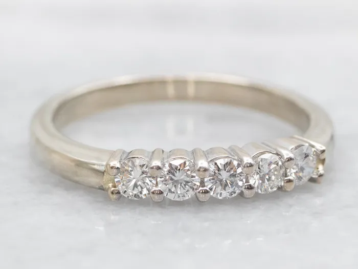 Market Square Jewelers White Gold 5Diamond Wedding Band Rings Market Square Jewelers White Gold 5Diamond Wedding Band Rings