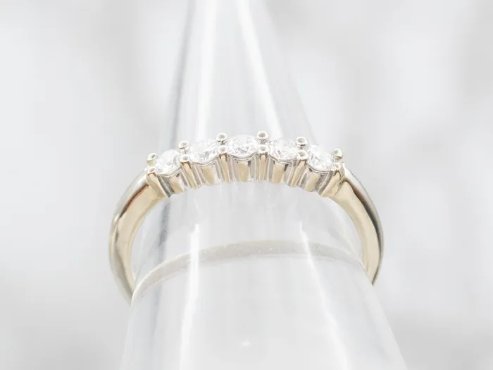 Market Square Jewelers White Gold 5Diamond Wedding Band Rings Market Square Jewelers White Gold 5Diamond Wedding Band Rings