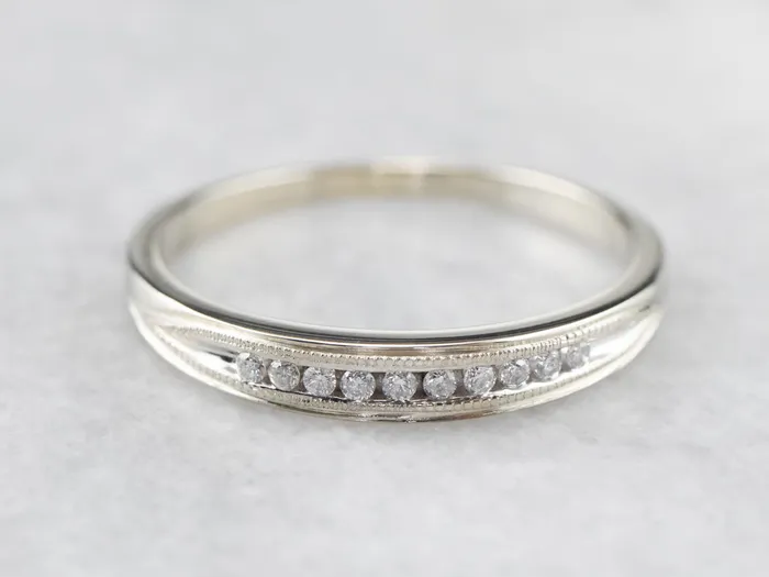 Market Square Jewelers White Gold Diamond Band Rings