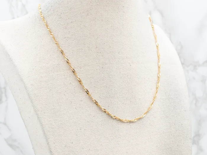 Market Square Jewelers Yellow Gold Twisted Curb Chain PreStyled Sets Market Square Jewelers Yellow Gold Twisted Curb Chain PreStyled Sets