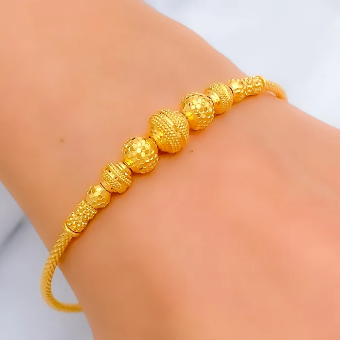 Minimalist Radiant 22k Gold Bangle Bracelet Andaaz Jewelers Bracelets