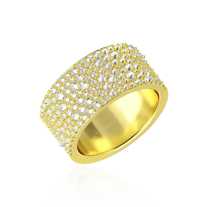Moissanite Reverse Set Diamond Band Ring aporro Rings