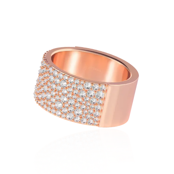 Moissanite Reverse Set Diamond Band Ring aporro Rings