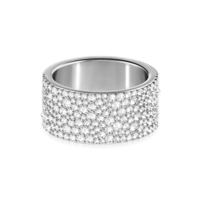 Moissanite Reverse Set Diamond Band Ring aporro Rings