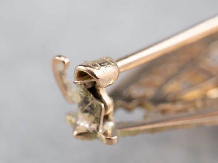 MSJ Office Rings Two Tone Gold Art Nouveau Era Sapphire Pin MSJ Office Rings Two Tone Gold Art Nouveau Era Sapphire Pin