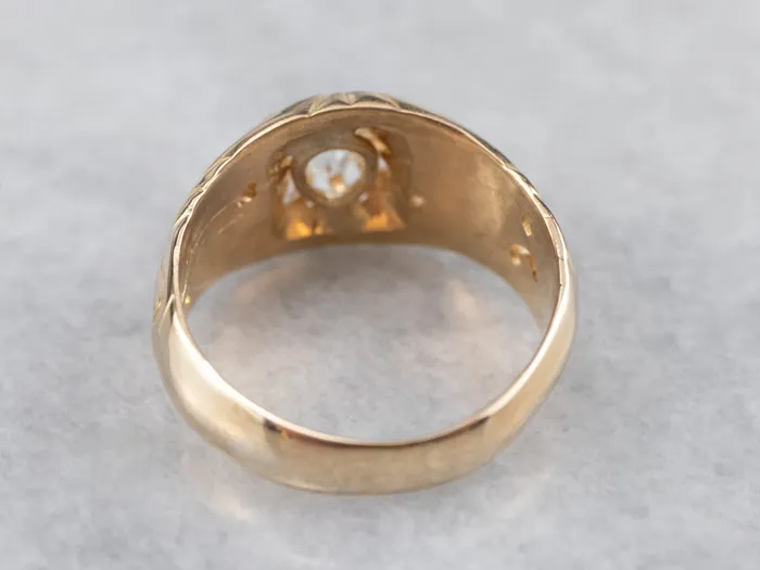 MSJ Office Rings Unisex Old Mine Cut Diamond Victorian Ring MSJ Office Rings Unisex Old Mine Cut Diamond Victorian Ring