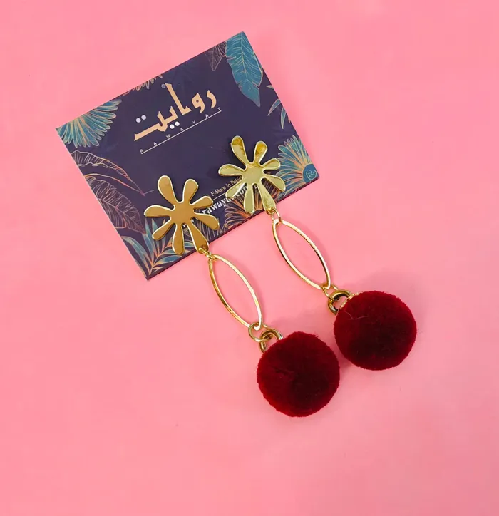 Mtm Earrings Fancy Earring267 Maroon