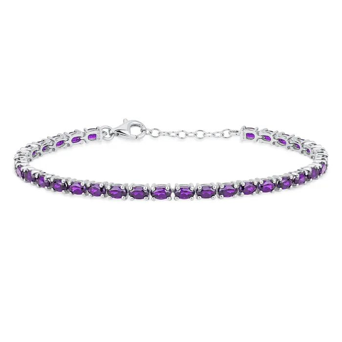 Natural Purple Amethyst Tennis Bracelet in Sterling Silver February Birthstone BlingJewelry Wholesale Bracelets Natural Purple Amethyst Tennis Bracelet in Sterling Silver February Birthstone BlingJewelry Wholesale Bracelets