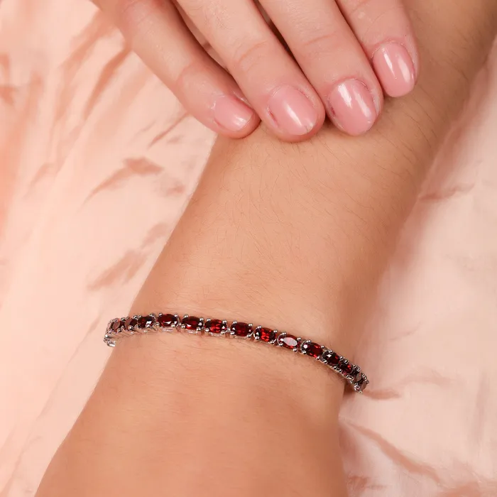 Natural Purple Amethyst Tennis Bracelet in Sterling Silver February Birthstone BlingJewelry Wholesale Bracelets