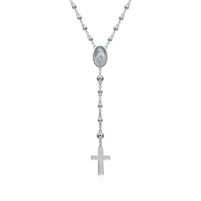 Necklaces Aporro Brand Custom Adjustable 14k Gold Virgin Mary Rosary Necklace