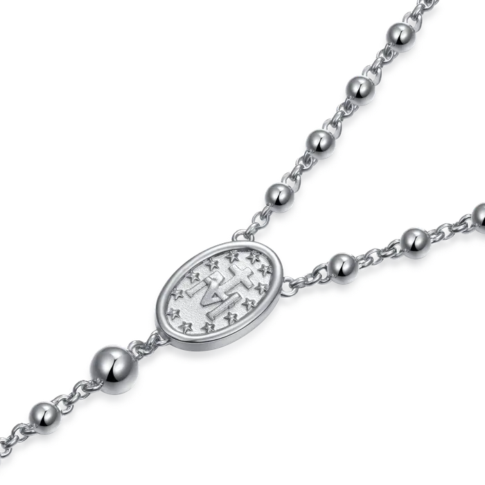 Necklaces Aporro Brand Custom Adjustable 14k Gold Virgin Mary Rosary Necklace