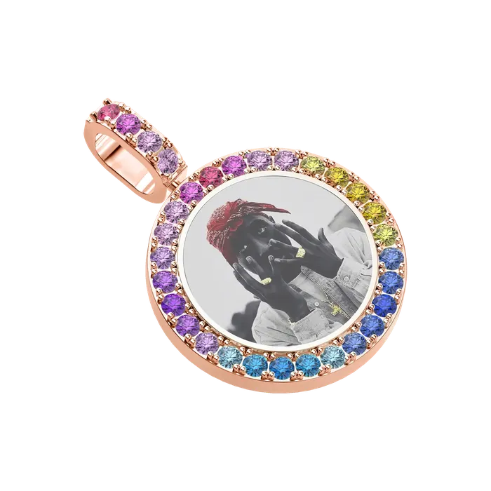 Necklaces Aporro Brand Custom LabGrown Gemstone Photo Pendant Necklaces Aporro Brand Custom LabGrown Gemstone Photo Pendant