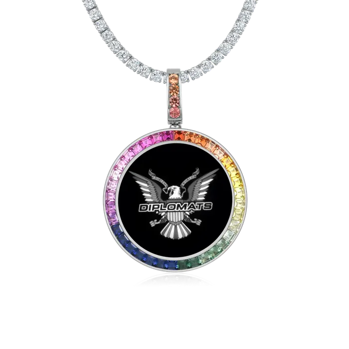 Necklaces Aporro Brand Custom LabGrown Gemstone Photo Pendant Necklaces Aporro Brand Custom LabGrown Gemstone Photo Pendant