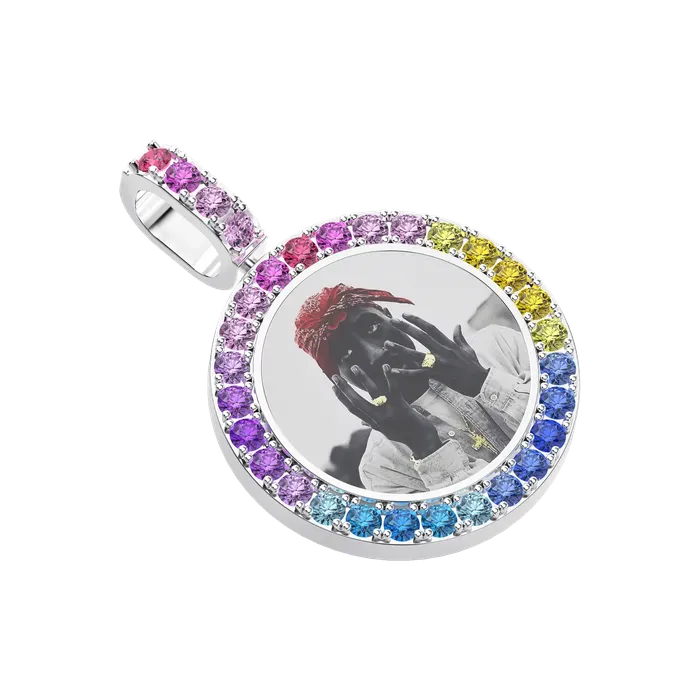 Necklaces Aporro Brand Custom LabGrown Gemstone Photo Pendant Necklaces Aporro Brand Custom LabGrown Gemstone Photo Pendant